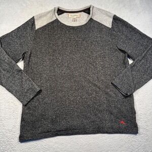 Tommy Bahama Mens Gray Long Sleeve Crew Neck Sleep Shirt XL Pajamas Top